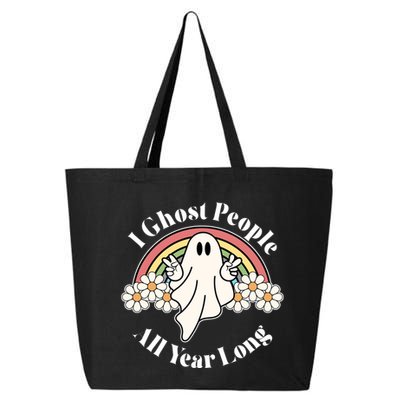 I Ghost People All Year Long Halloween Rainbow 25L Jumbo Tote