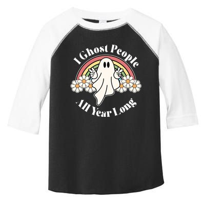 I Ghost People All Year Long Halloween Rainbow Toddler Fine Jersey T-Shirt