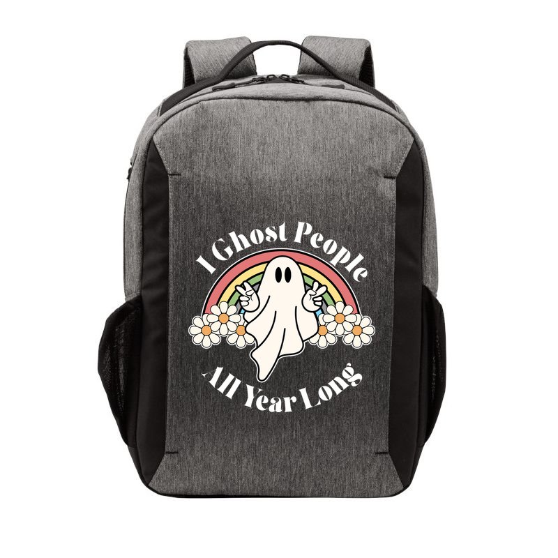 I Ghost People All Year Long Halloween Rainbow Vector Backpack