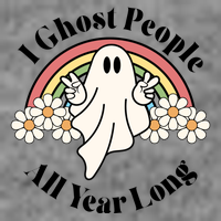 I Ghost People All Year Long Halloween Rainbow 7-Panel Snapback Hat