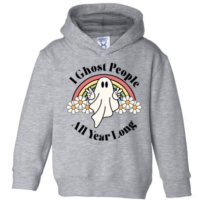 I Ghost People All Year Long Halloween Rainbow Toddler Hoodie