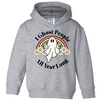 I Ghost People All Year Long Halloween Rainbow Toddler Hoodie