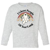 I Ghost People All Year Long Halloween Rainbow Toddler Long Sleeve Shirt