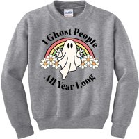 I Ghost People All Year Long Halloween Rainbow Kids Sweatshirt