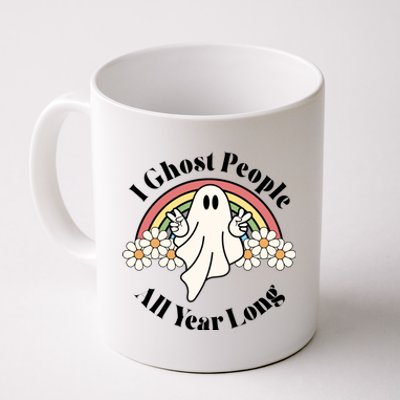 I Ghost People All Year Long Halloween Rainbow Coffee Mug