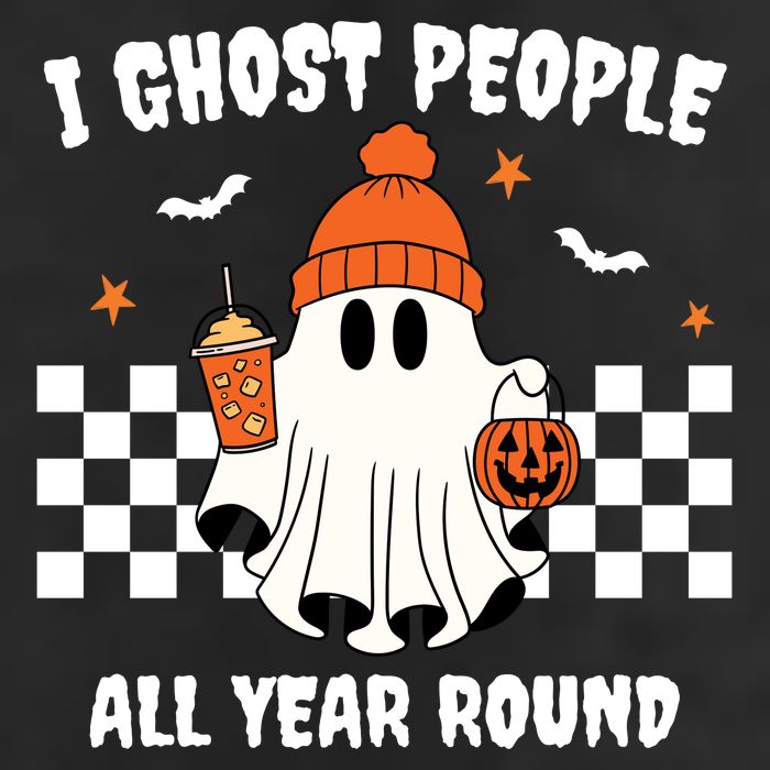 I Ghost People All Year Round Halloween Funny Cool Comfort Performance Bucket Hat