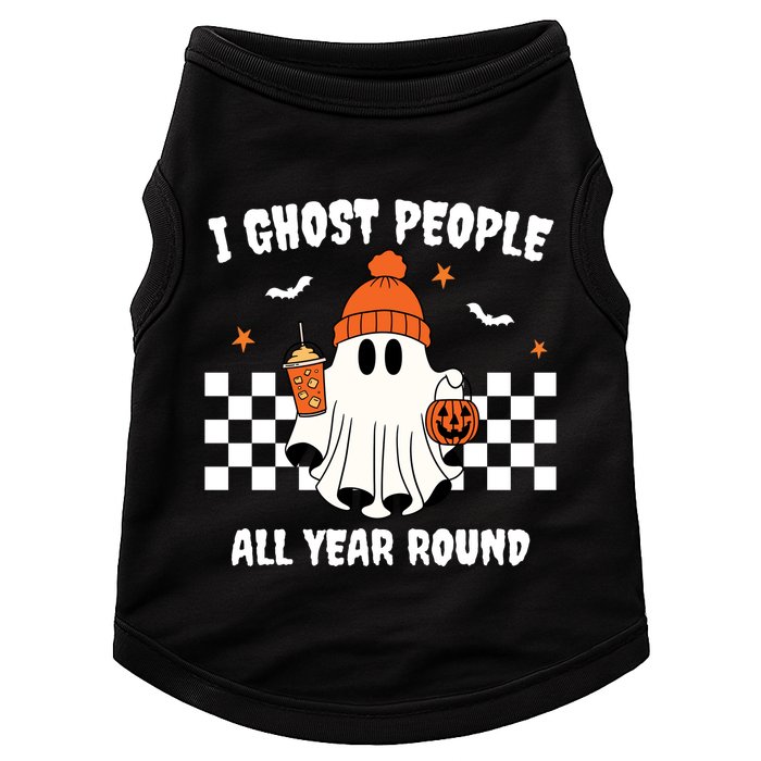 I Ghost People All Year Round Halloween Funny Doggie Tank