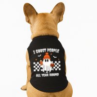 I Ghost People All Year Round Halloween Funny Doggie Tank