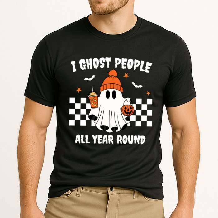 I Ghost People All Year Round Halloween Funny Cooling Performance Crew T-Shirt