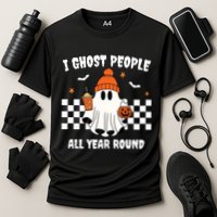 I Ghost People All Year Round Halloween Funny Cooling Performance Crew T-Shirt