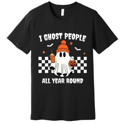 I Ghost People All Year Round Halloween Funny Premium T-Shirt