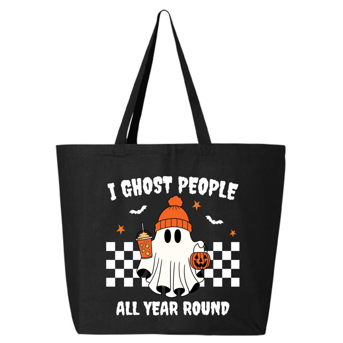 I Ghost People All Year Round Halloween Funny 25L Jumbo Tote