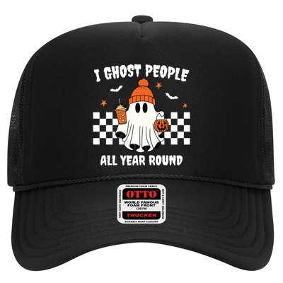I Ghost People All Year Round Halloween Funny Trucker Hat