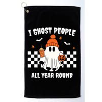 I Ghost People All Year Round Halloween Funny Golf Towel