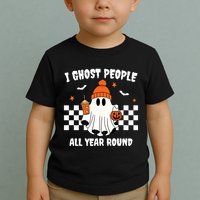 I Ghost People All Year Round Halloween Funny Toddler T-Shirt