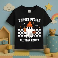 I Ghost People All Year Round Halloween Funny Toddler T-Shirt