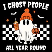 I Ghost People All Year Round Halloween Funny Toddler T-Shirt