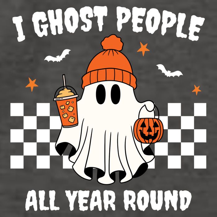 I Ghost People All Year Round Halloween Funny Vector Backpack