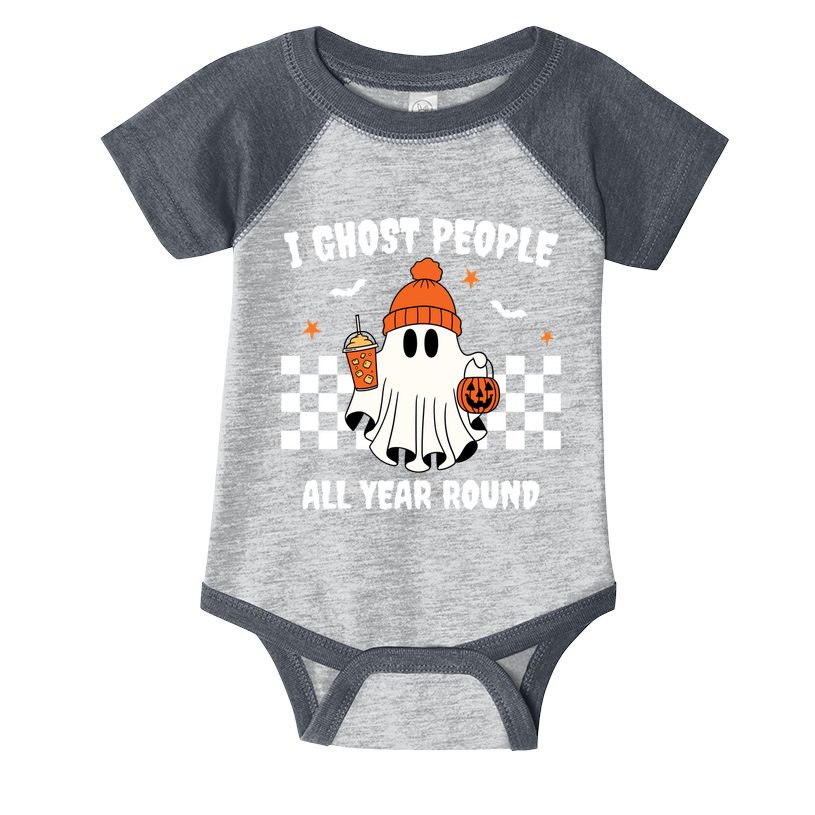 I Ghost People All Year Round Halloween Funny Infant Baby Jersey Bodysuit