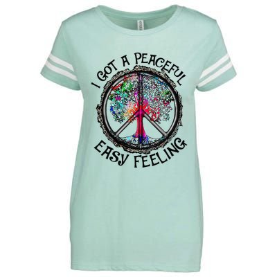 I Got Peaceful Easy Feeling Hippie Peaceful Enza Ladies Jersey Football T-Shirt