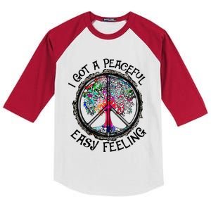 I Got Peaceful Easy Feeling Hippie Peaceful Kids Colorblock Raglan Jersey