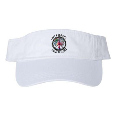 I Got Peaceful Easy Feeling Hippie Peaceful Valucap Bio-Washed Visor