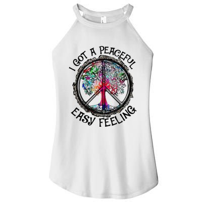 I Got Peaceful Easy Feeling Hippie Peaceful Women’s Perfect Tri Rocker Tank