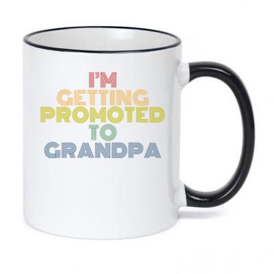 Im Getting Promoted To Grandpa Retro 70S Vintage Meaningful Gift 11oz Black Color Changing Mug