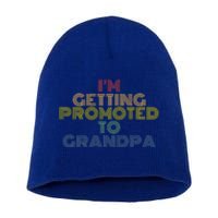 Im Getting Promoted To Grandpa Retro 70S Vintage Meaningful Gift Short Acrylic Beanie