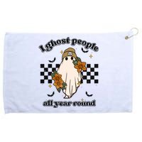 I Ghost People Year Round Cool Ghost Halloween Retro Grommeted Golf Towel