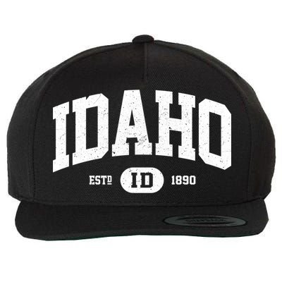 Idaho Gift Retro Vintage Idaho Gift Funny Gift Wool Snapback Cap