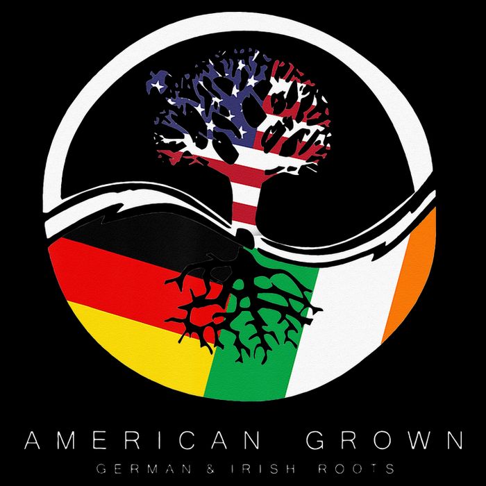 Irish German Roots American Grown With Flag Cooling Performance Long Sleeve Crew