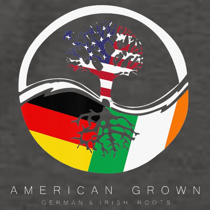Irish German Roots American Grown With Flag Vector Backpack