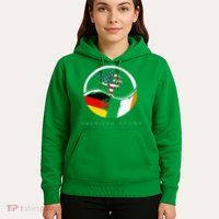 Irish German Roots American Grown With Flag Hoodie