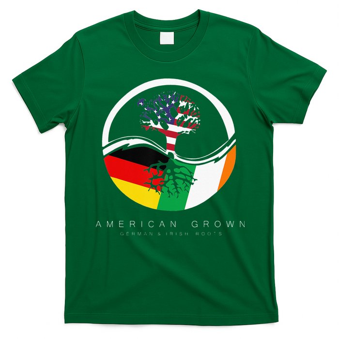Irish German Roots American Grown With Flag T-Shirt
