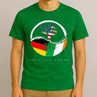Irish German Roots American Grown With Flag T-Shirt