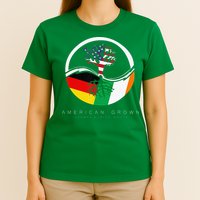 Irish German Roots American Grown With Flag T-Shirt