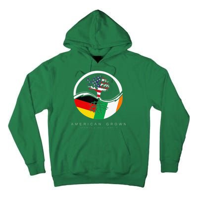 Irish German Roots American Grown With Flag Tall Hoodie