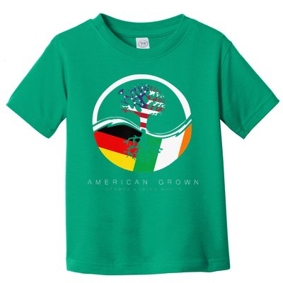 Irish German Roots American Grown With Flag Toddler T-Shirt