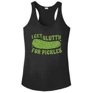 I Get Slutty For Pickles Funny Ladies PosiCharge Competitor Racerback Tank