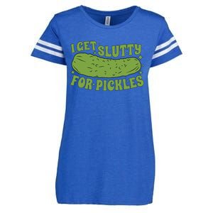 I Get Slutty For Pickles Funny Enza Ladies Jersey Football T-Shirt