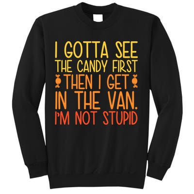 I Gotta See The Candy First Then I Get In The Van Stupid Sweatshirt