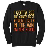 I Gotta See The Candy First Then I Get In The Van Stupid Tall Sweatshirt