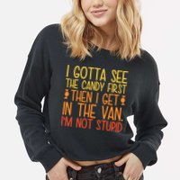 I Gotta See The Candy First Then I Get In The Van Stupid Cropped Pullover Crew