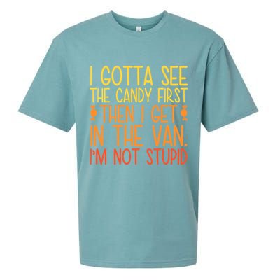 I Gotta See The Candy First Then I Get In The Van Stupid Sueded Cloud Jersey T-Shirt