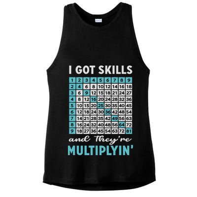 I Got Skills And They're Multiplying Ladies PosiCharge Tri-Blend Wicking Tank