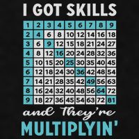 I Got Skills And They're Multiplying Ladies PosiCharge Tri-Blend Wicking Tank