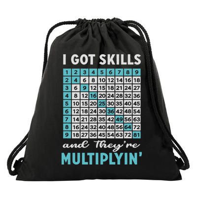 I Got Skills And They're Multiplying Drawstring Bag