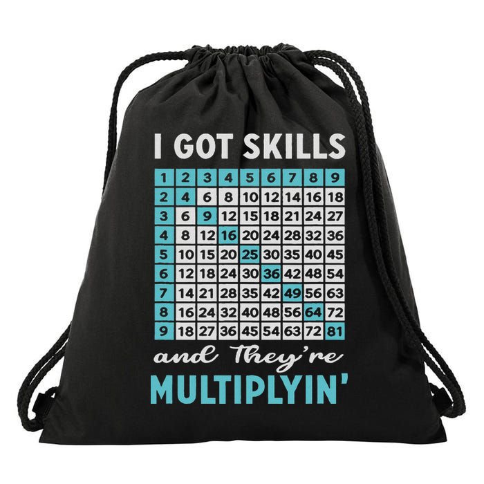 I Got Skills And They're Multiplying Drawstring Bag