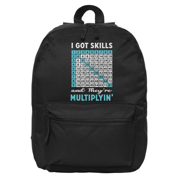 I Got Skills And They're Multiplying 16 in Basic Backpack